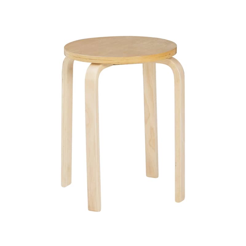 Linon Mayflower 18" Stacking Stools or Side Accent End Tables, Natural 1
