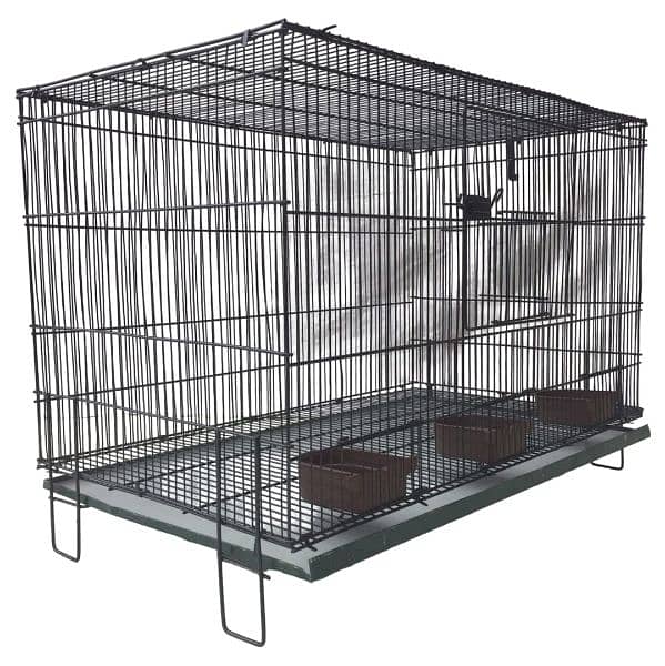 Birds cage 1.5 /2.5 full ready cage with all accessories colour black 1