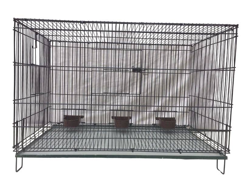 Birds cage 1.5 /2.5 full ready cage with all accessories colour black 8