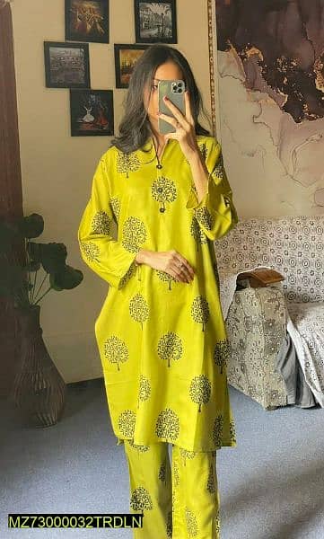 women stitched printed suit 2