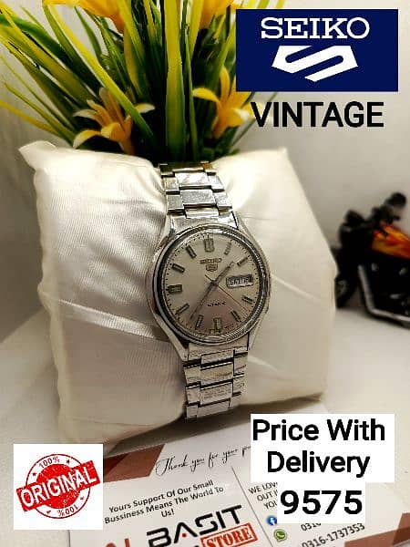 SEIKO 5 CITIZENS ORIENT AUTOMATIC MEN WRIST WATCH 03161737353 14