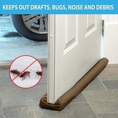 Twin Door Draft Protector - Door Air Lock Foam