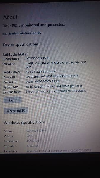 Dell Laptop i5 2nd gen 3