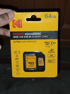 KODAK 64 GB ULTRA PERFORMANCE MICRO SD CARD 0