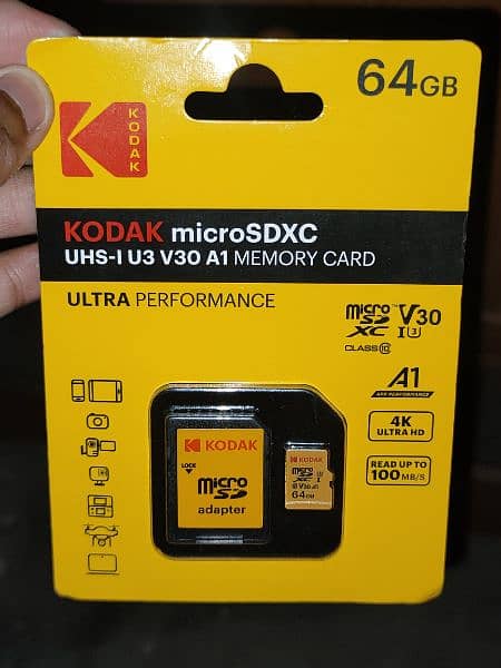 KODAK 64 GB ULTRA PERFORMANCE MICRO SD CARD 1