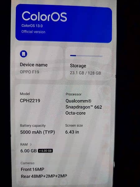 OPPO F19 (Ram 6+6GB extendable +128GB ROM) 14