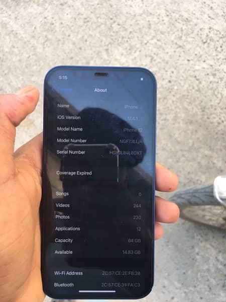 i phone 12 64gb jv 10/9 condition totally januan 1