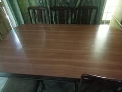 full wooden dining table