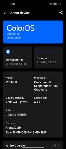 Oppo Find X3 Pro 12/256 Official Approved 7