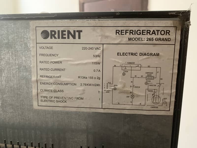 Orient Refrigerator 265L Hairline Silver 5
