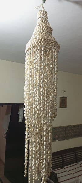 "CHANDLIER" Unique Vintage Cowrie Shell Hanging Light 8