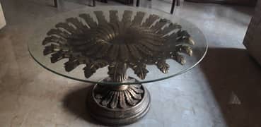 Set of 2 round center tables. .