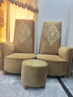 Bedroom Sofa Chair set with table
