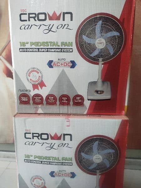 Crown AC DC stand fans 2