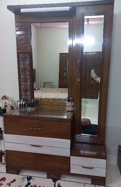 bedroom set with wardrobe,side tables and dresser 2