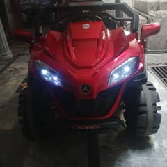 Baby jeep red colour charging wali