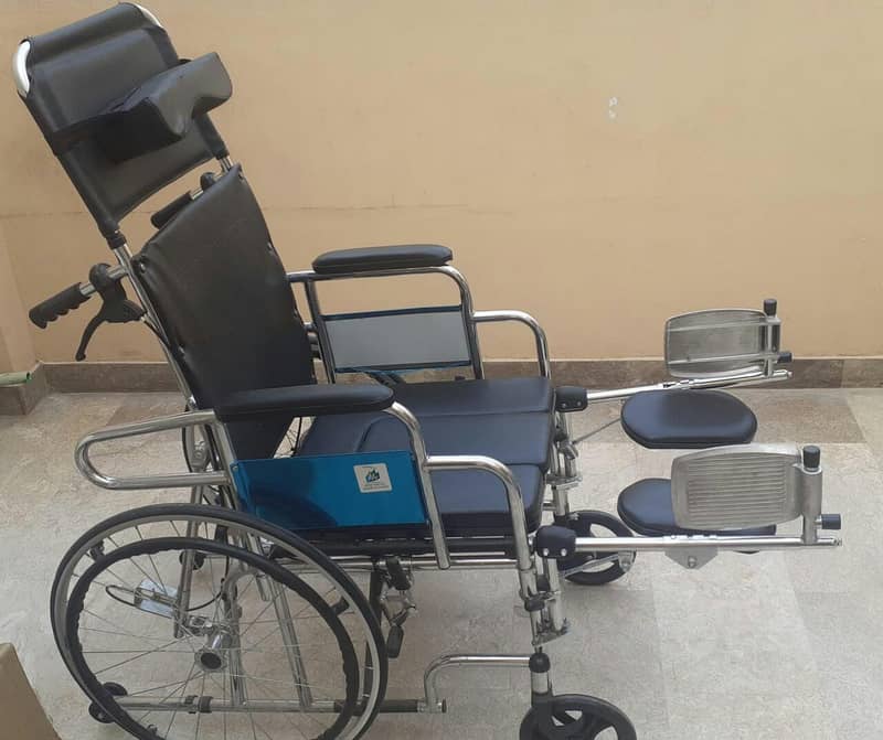 Folding Reclining Wheelchair with Commode Attachment 1