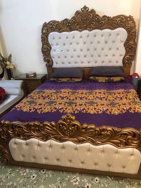 almost new king size bed set for sale 1