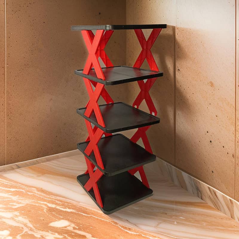 Layer Multi-Functional Rack, Stackable Shoe Rack with 3,4,5,6 3