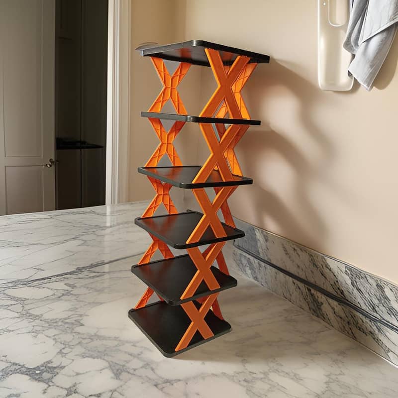 Layer Multi-Functional Rack, Stackable Shoe Rack with 3,4,5,6 12