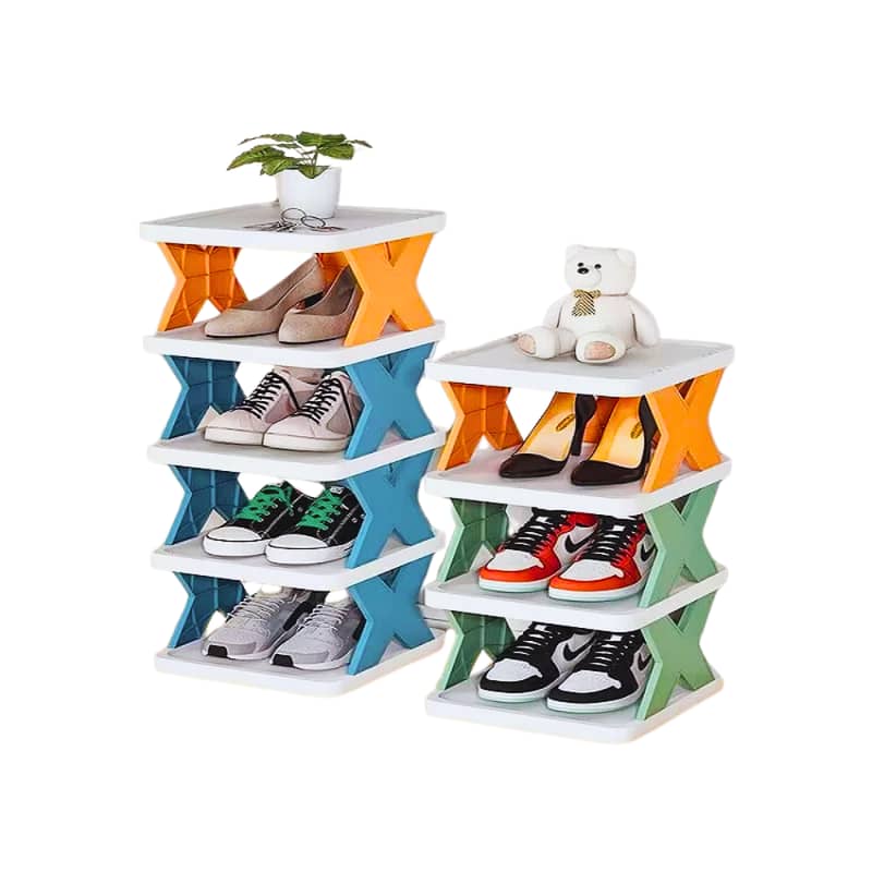 Layer Multi-Functional Rack, Stackable Shoe Rack with 3,4,5,6 17
