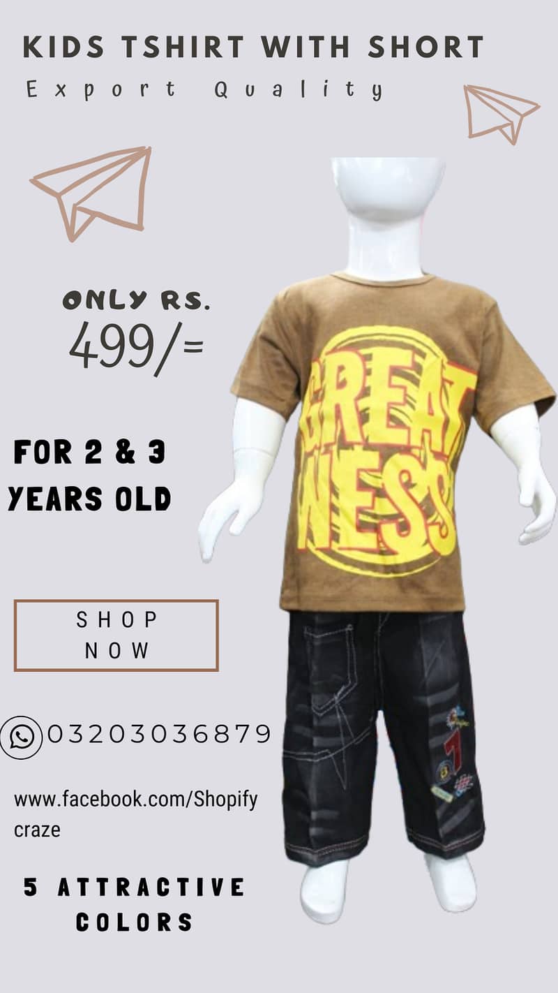 Kids Jerysey T. shirt with Short| Best For Summers | Read Add. . ! 3
