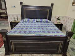 Bed with side tables, Dressing and Mattress 0