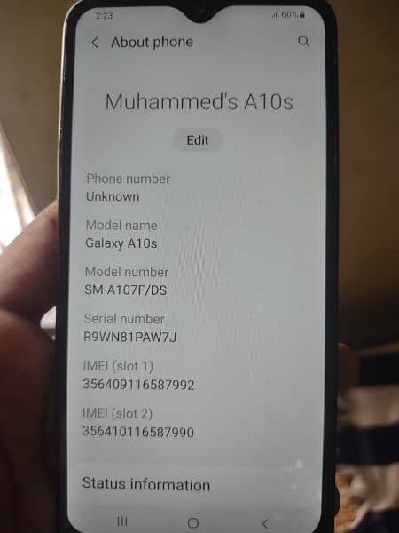 Samsung Galaxy A10s with good condition. 4