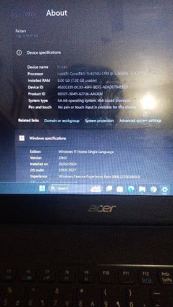 Acer Aspire F-15 core I5 6gen laptop 4
