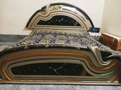 Bed Set: Bed, Dressing Table, 3 Tables, 2 Side Tables
