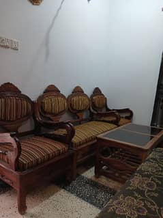 4 Seater Sofa set with glass table