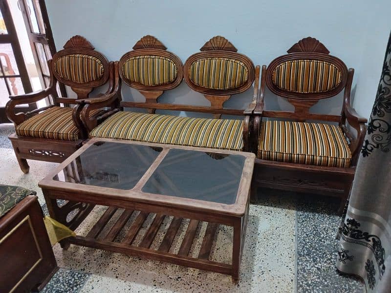 4 Seater Sofa set with glass table 4