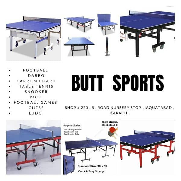 Table Tennis, Dabbo, Football Game, Pati, Caroom Board, Snooker, Pool 0
