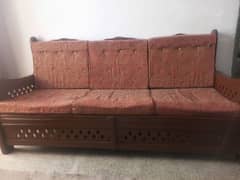 Wooden Sofa in great condition 0
