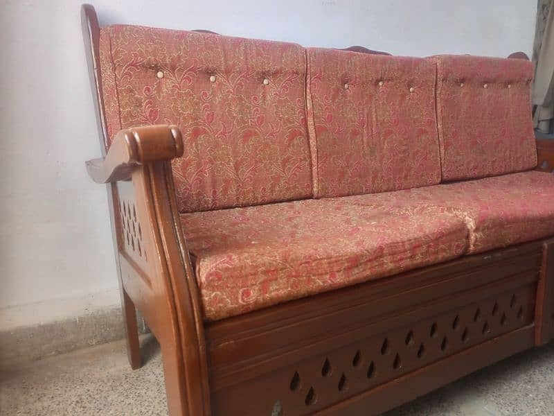 Wooden Sofa in great condition 1