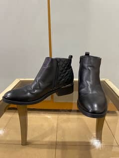 Leather Black Ankle Shoes 0
