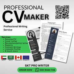 Professional CV, Cover letter, SOP etc