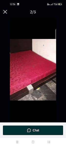 king size wooden bed  with side table and dressing urgent for sale 4