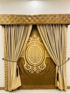 curtains velvet golden 0