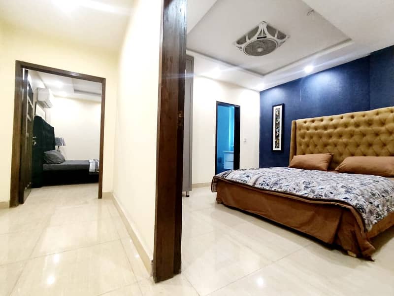 2 bed furnished flat available for Rent in Nishter block bahria town lahore. 13