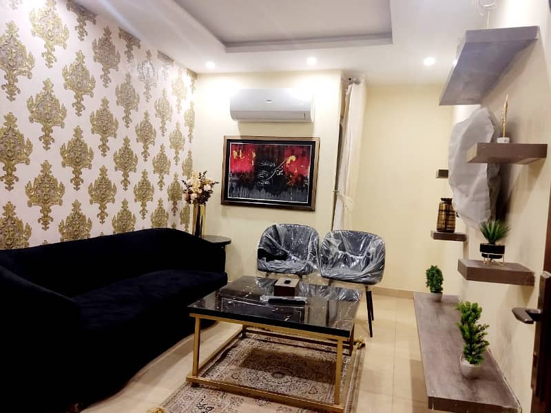 2 bed furnished flat available for Rent in Nishter block bahria town lahore. 16