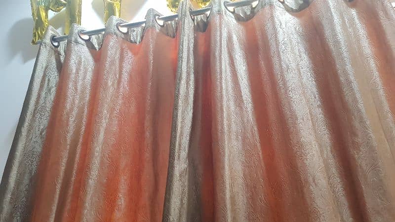 2 brown gold velvet curtains in excellent condition 1