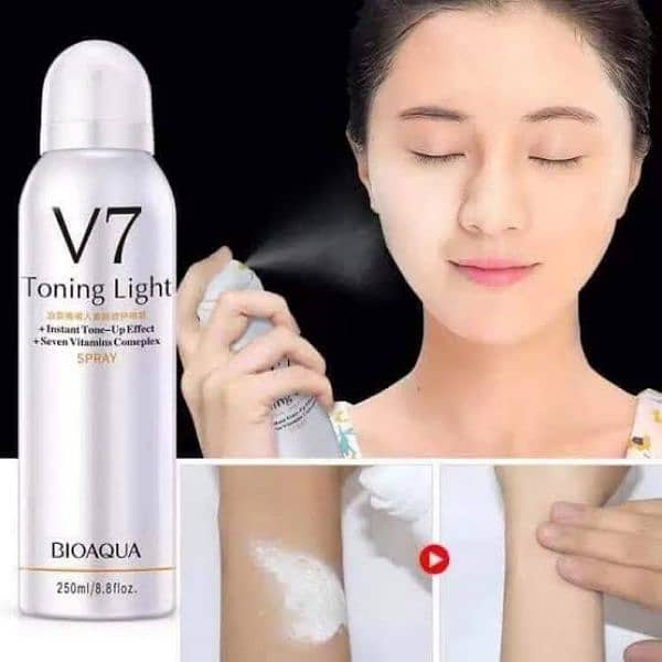 Bio Aqua V7 Hydrating Whitening Body Spray - 200 ML, Seven Vitamins 4
