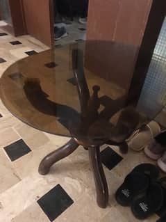 two side tables glass