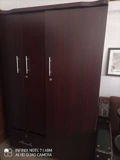 Three door wardrobe for sale in good condition. 0