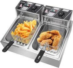 Double and single electric fryer condition used