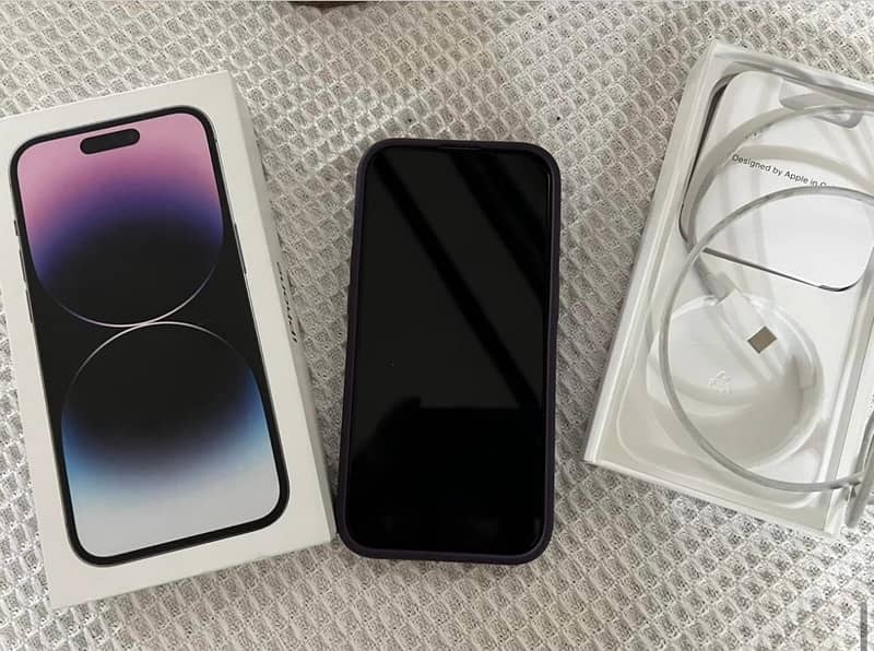 iphone 14pro jv lush condition with all box urgent sale 1