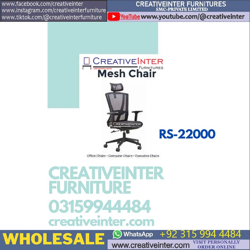 Executive Office Revolving Chair Table Workstation Meeting Conference 6