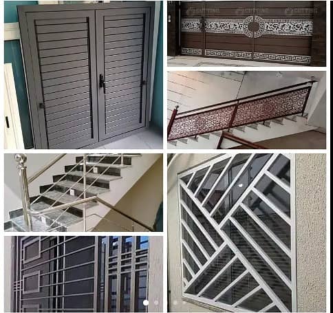 CNC Iron gates/Windows/Railing/stairs/Frame/Grills/steel/Door/Gates 1