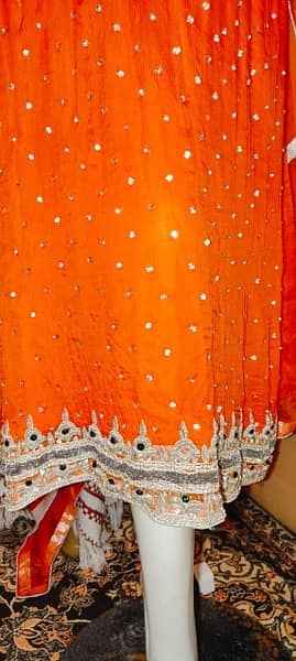 2 PC Orange Party wear dress for girls 3
